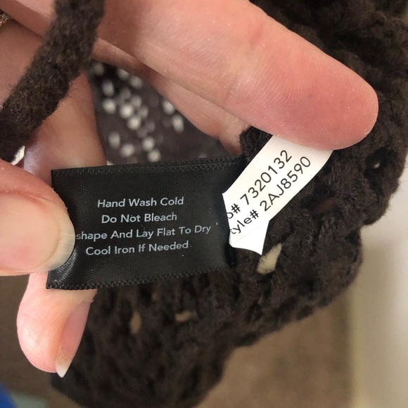 Boston Proper Crochet Knit Rainbow Baby Doll Cardigan Sweater - Size Small - Picture 7 of 9